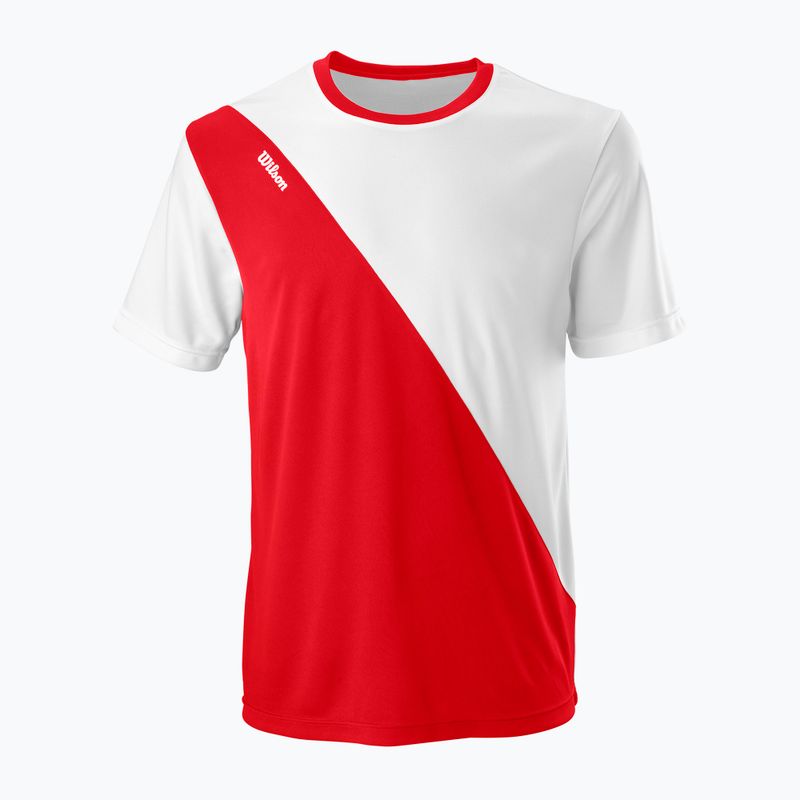 Wilson Team II Crew tricou de tenis pentru bărbați roșu și alb WRA794002