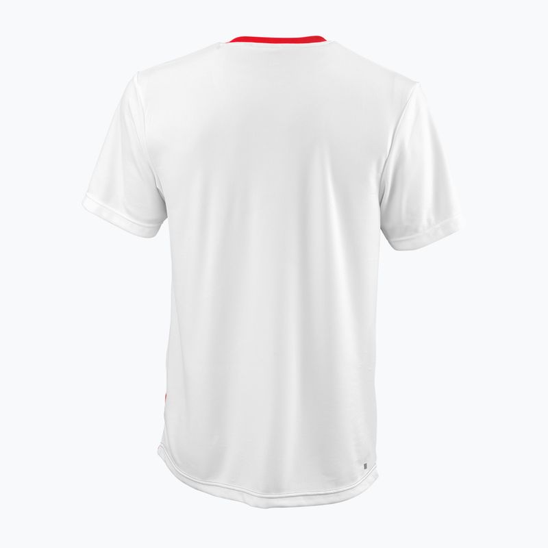 Wilson Team II Crew tricou de tenis pentru bărbați roșu și alb WRA794002 2