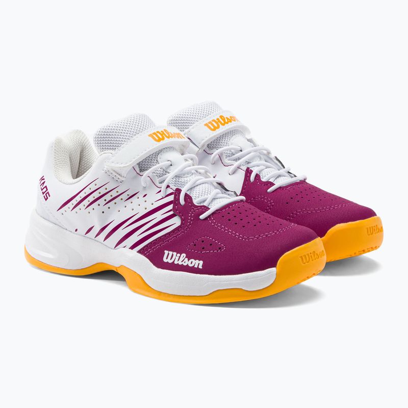 Pantofi de tenis pentru copii Wilson Kaos K 2.0 alb și roz WRS329190 5