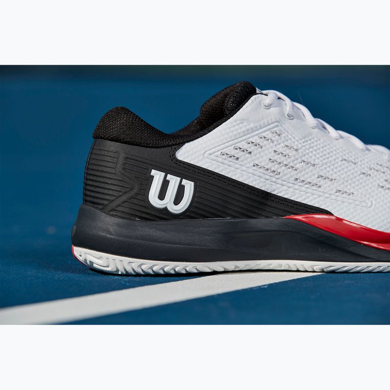 Încălțăminte de tenis pentru bărbați Wilson Rush Pro Ace white/red/poppy red 8