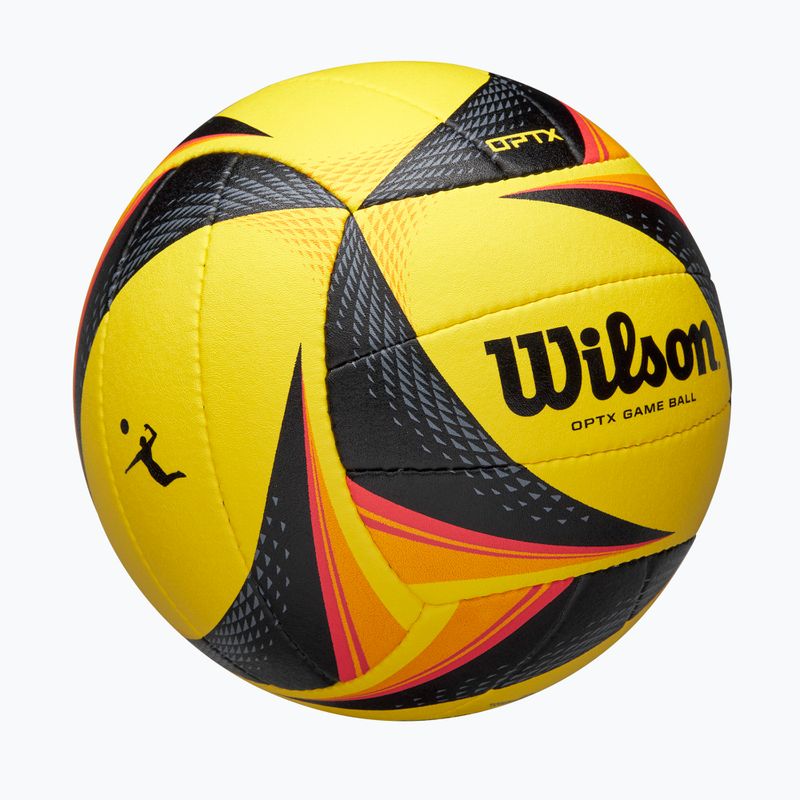 Minge de volei Wilson OPTX AVP VB Game black/yellow mărimea 5 2