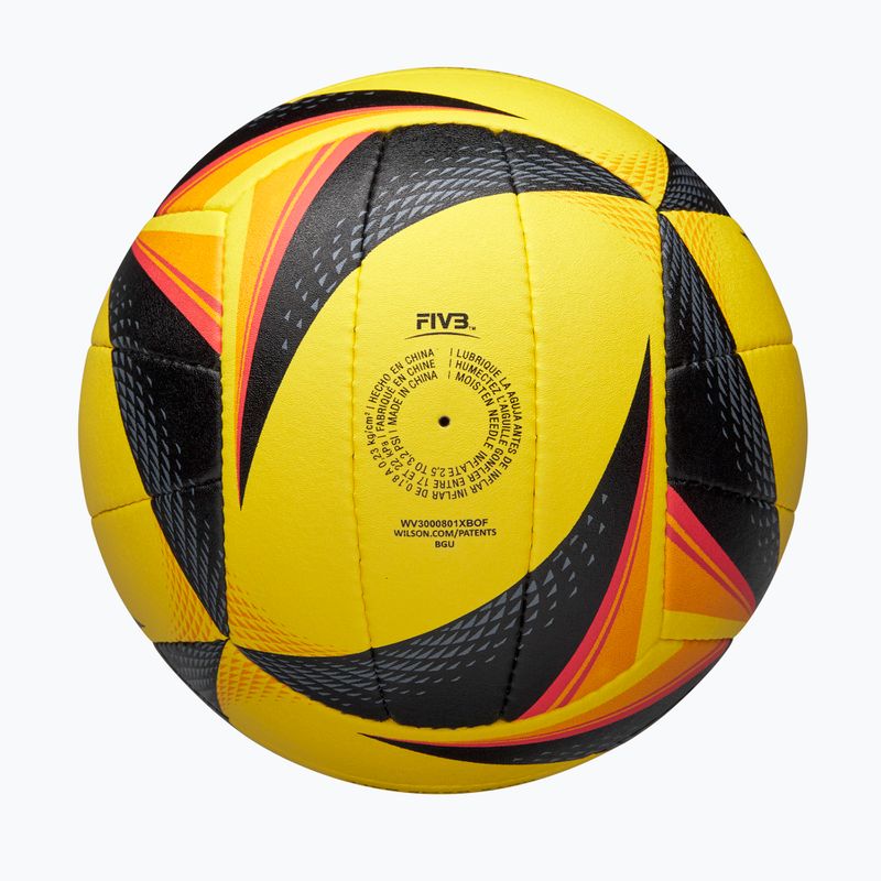 Minge de volei Wilson OPTX AVP VB Game black/yellow mărimea 5 5