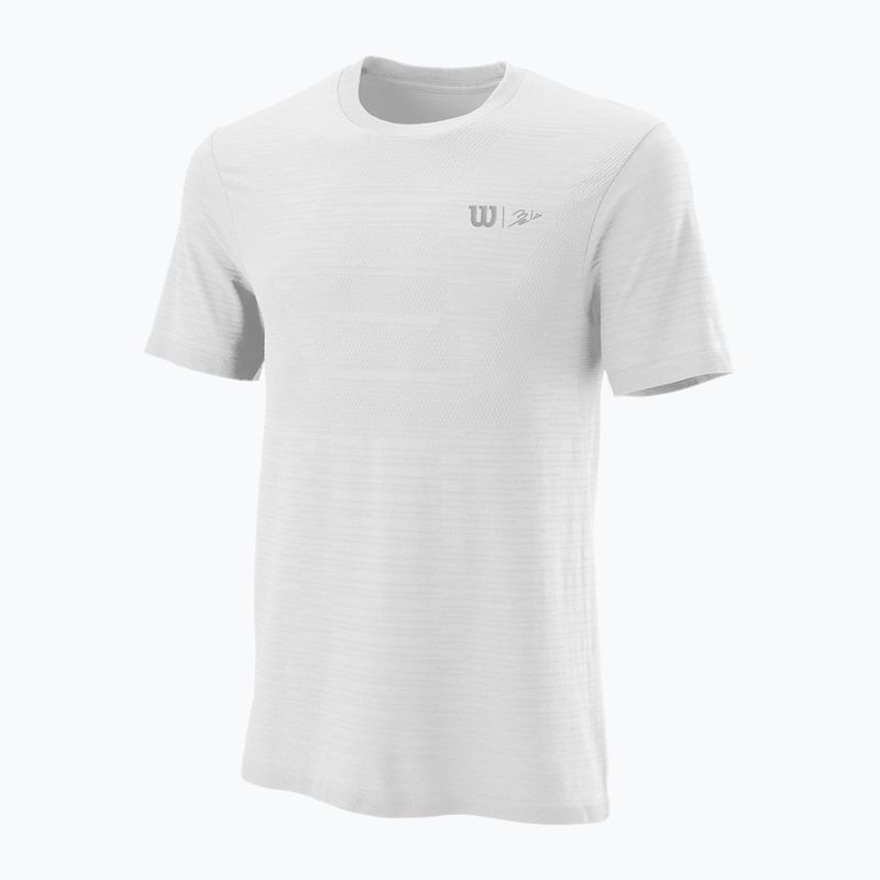 Tricou de tenis pentru bărbați Wilson Bela SMLS Crew III alb WRA813004