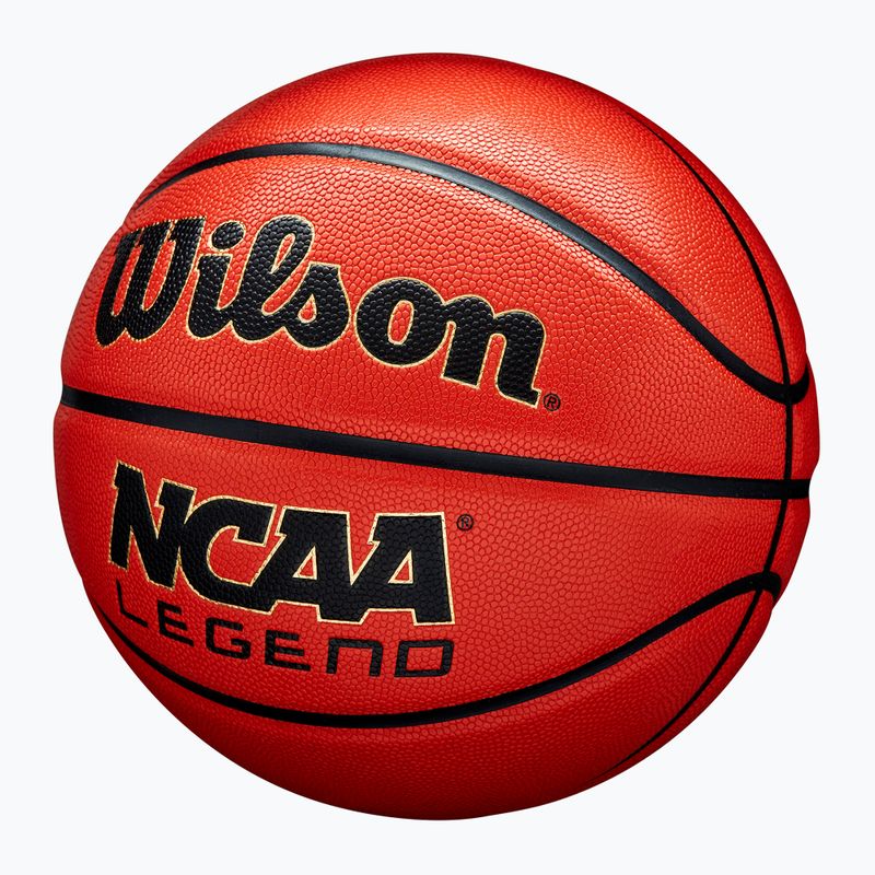 Minge de baschet Wilson NCAA Legend orange/black mărimea 7 3