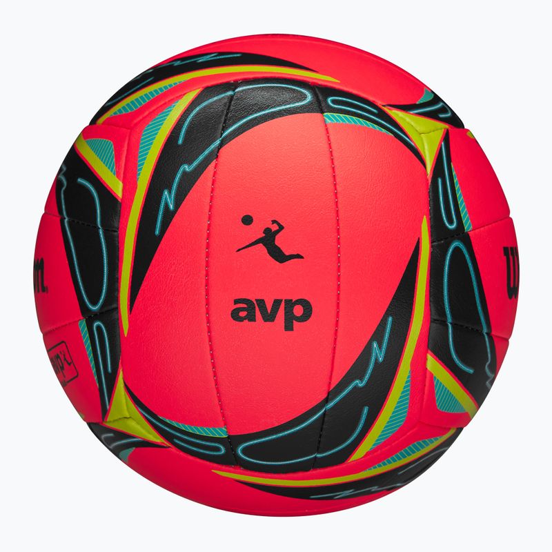 Minge de volei de plajă/pe iarbă Wilson AVP GRX Grass Game Ball red mărime 5 4
