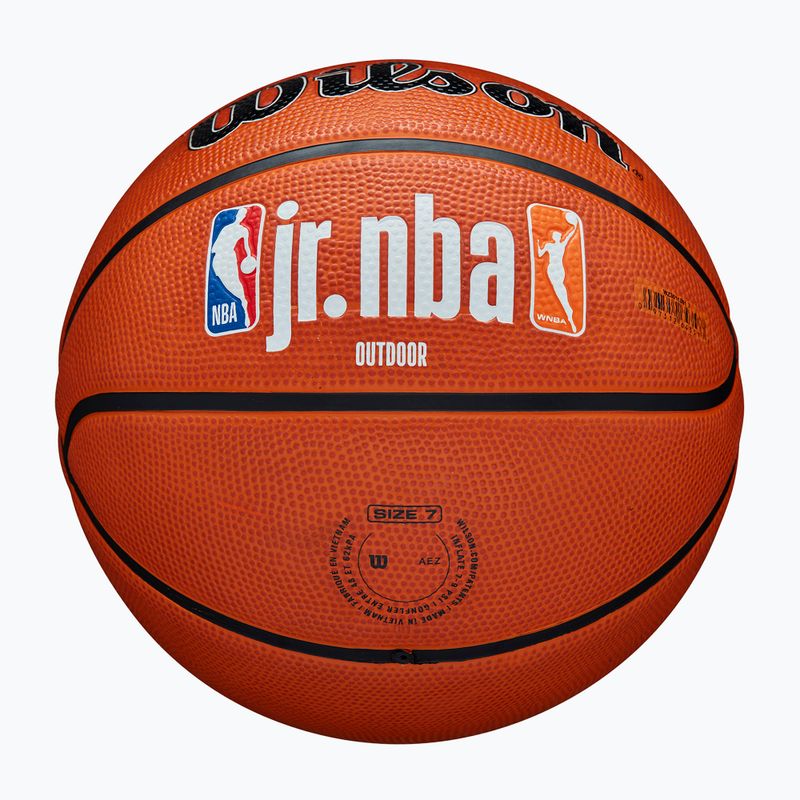 Minge de baschet pentru copii Wilson NBA JR Fam Logo Authentic Outdoor brown mărime 5