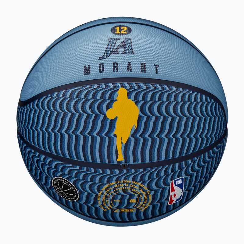 Minge de baschet Wilson NBA Player Icon Outdoor Morant blue mărime 7 6