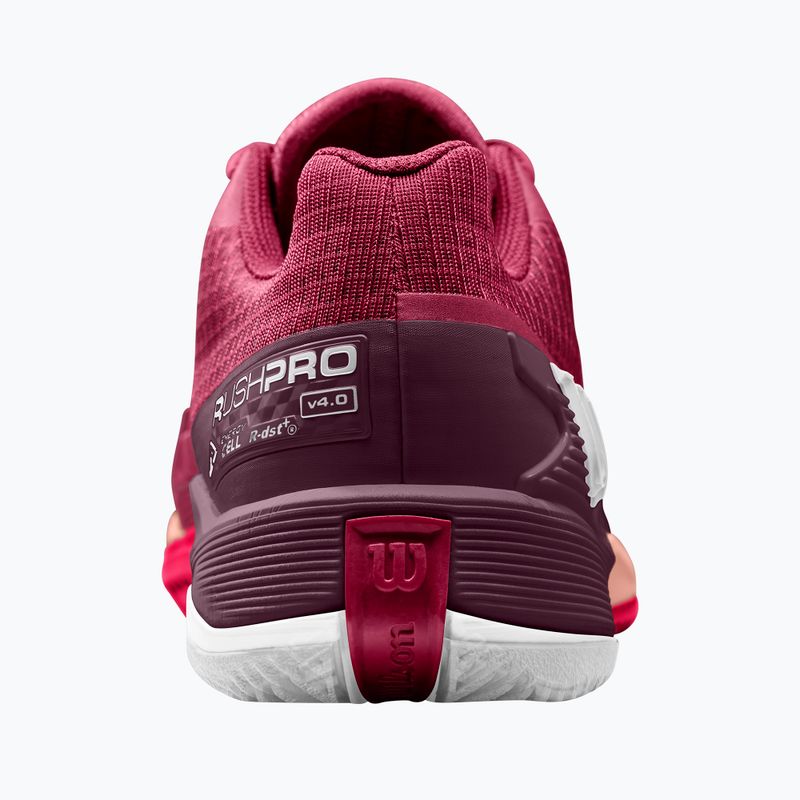 Încălțăminte de tenis pentru femei Wilson Rush Pro 4.0 Clay beet red/white/tropical peach 7