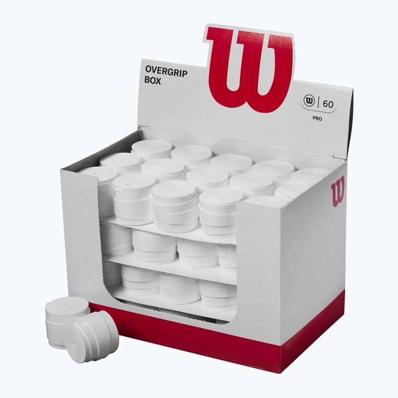 Învelișuri pentru rachetă de tenis Wilson Pro Overgrip 60 buc. white