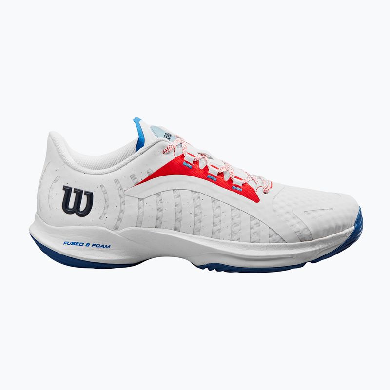 Încălțăminte de padel pentru bărbați Wilson Hurakn Pro white/wilson red/deja vu blue 9