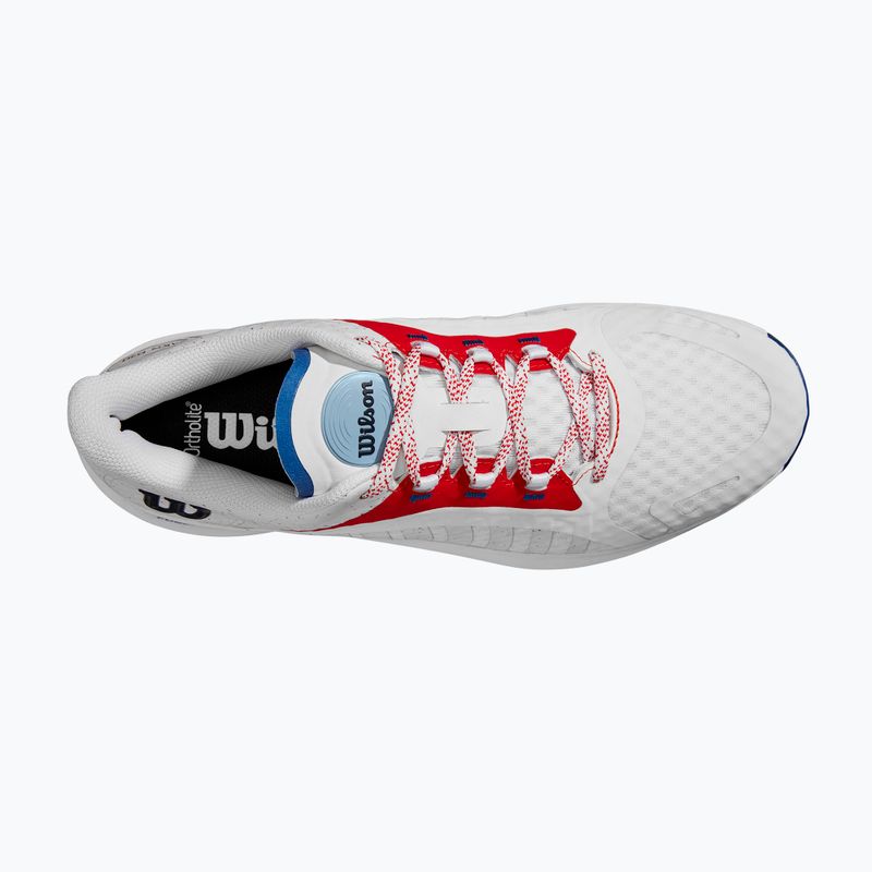 Încălțăminte de padel pentru bărbați Wilson Hurakn Pro white/wilson red/deja vu blue 12