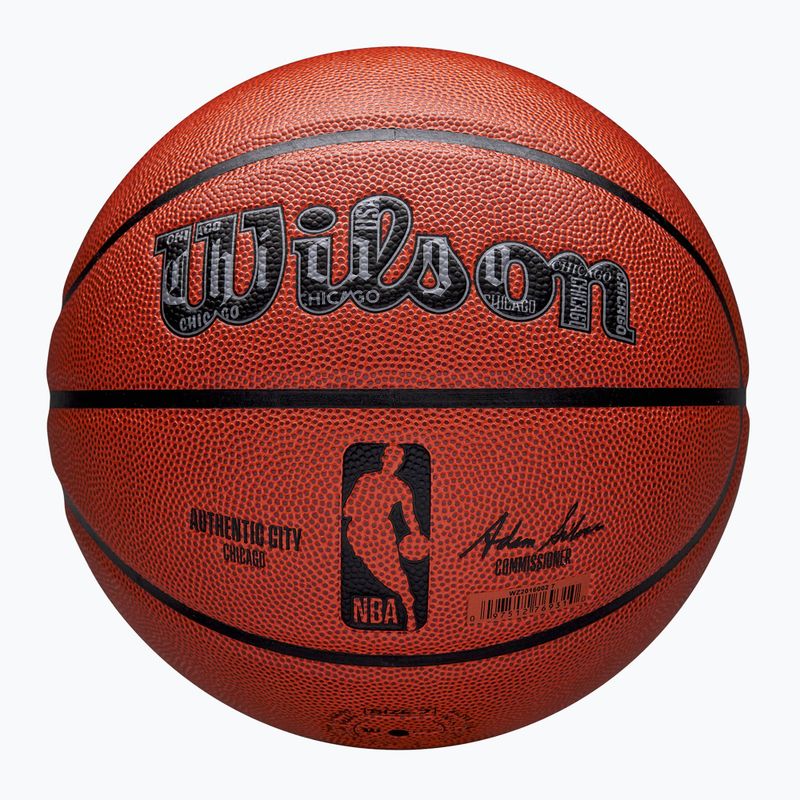 Minge de baschet  Wilson NBA Authentic City Chicago brown mărimea 7 7