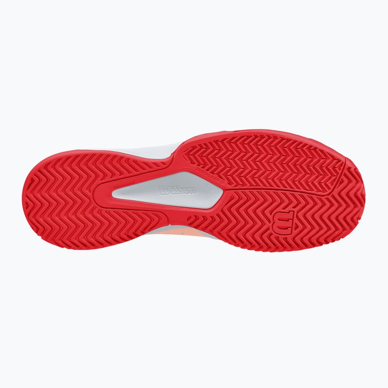 Încălțăminte de tenis pentru femei Wilson Kaos Stroke 2.0 white/peach perfait/infrared 10