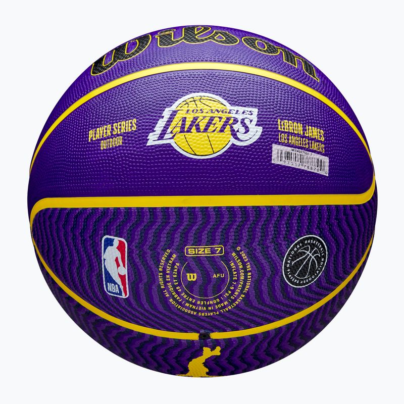 Minge de baschet Wilson NBA Player Icon Outdoor Lebron blue mărime 7 6