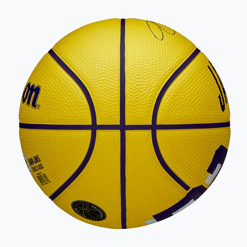 Minge de baschet pentru copii Wilson NBA Player Icon Mini Lebron yellow mărime 3
