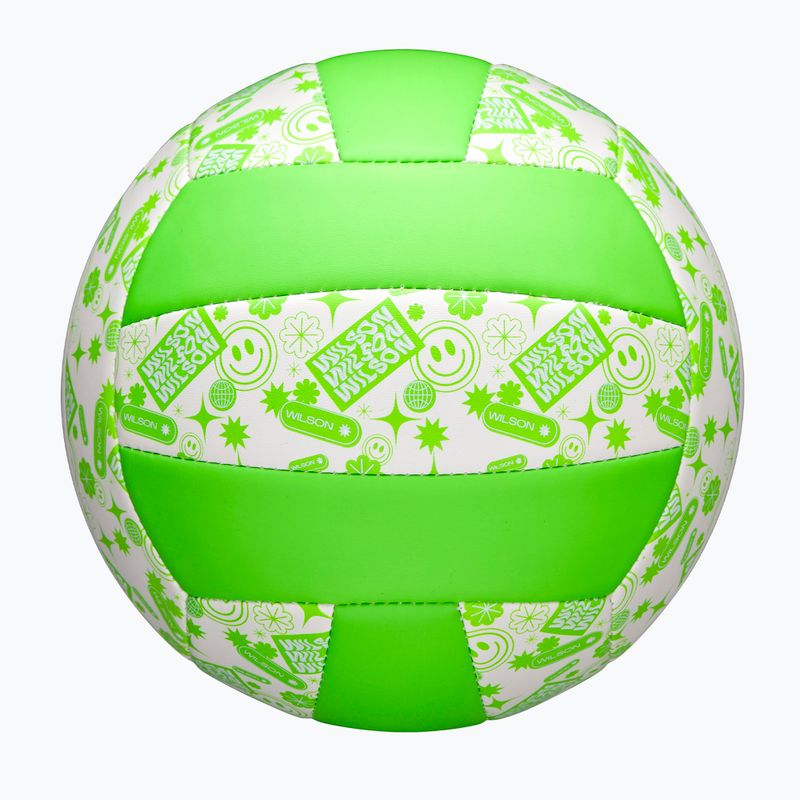 Minge de volei Wilson Stamp green/white mărimea 5 6
