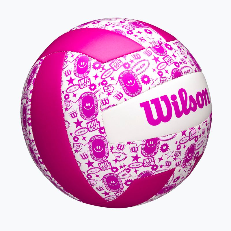 Minge de volei Wilson Stamp purple/white mărimea 5 2