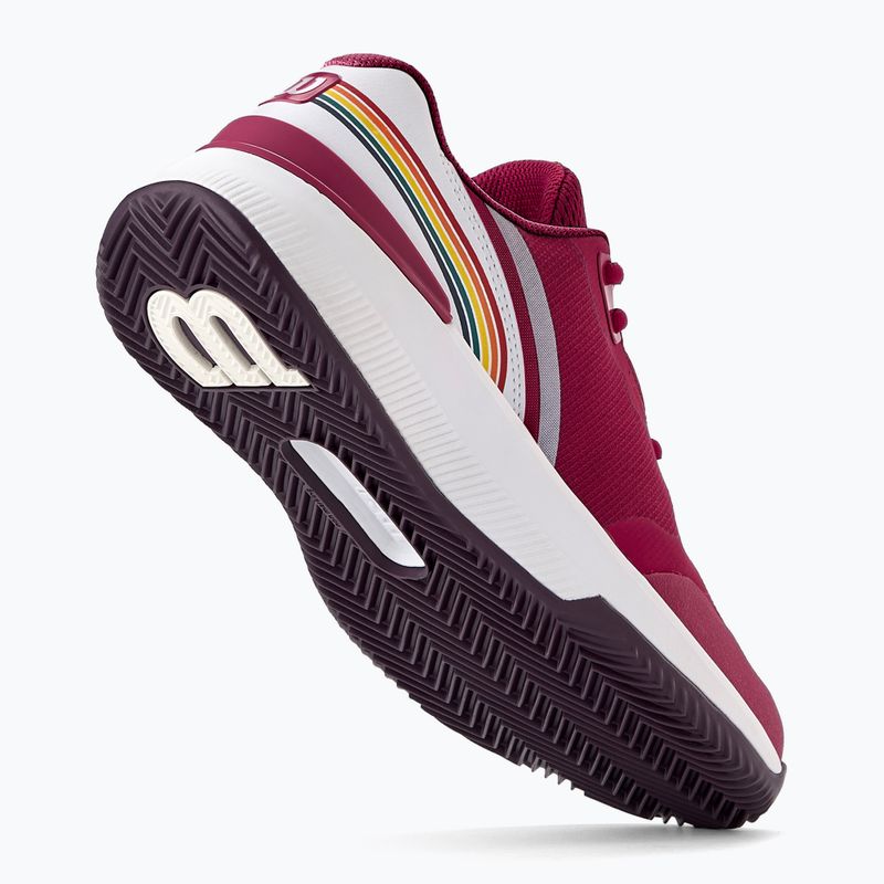 Pantofi de tenis pentru femei Wilson Intrigue Pro Clay W RG beaujolais/ alb/ prună perfect 4