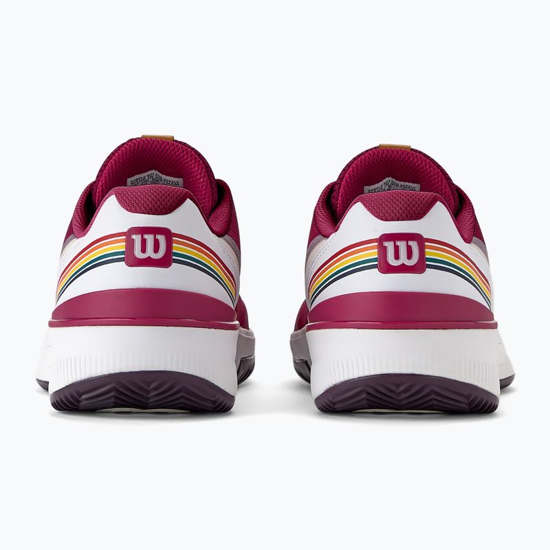 Pantofi de tenis pentru femei Wilson Intrigue Pro Clay W RG beaujolais/ alb/ prună perfect 8