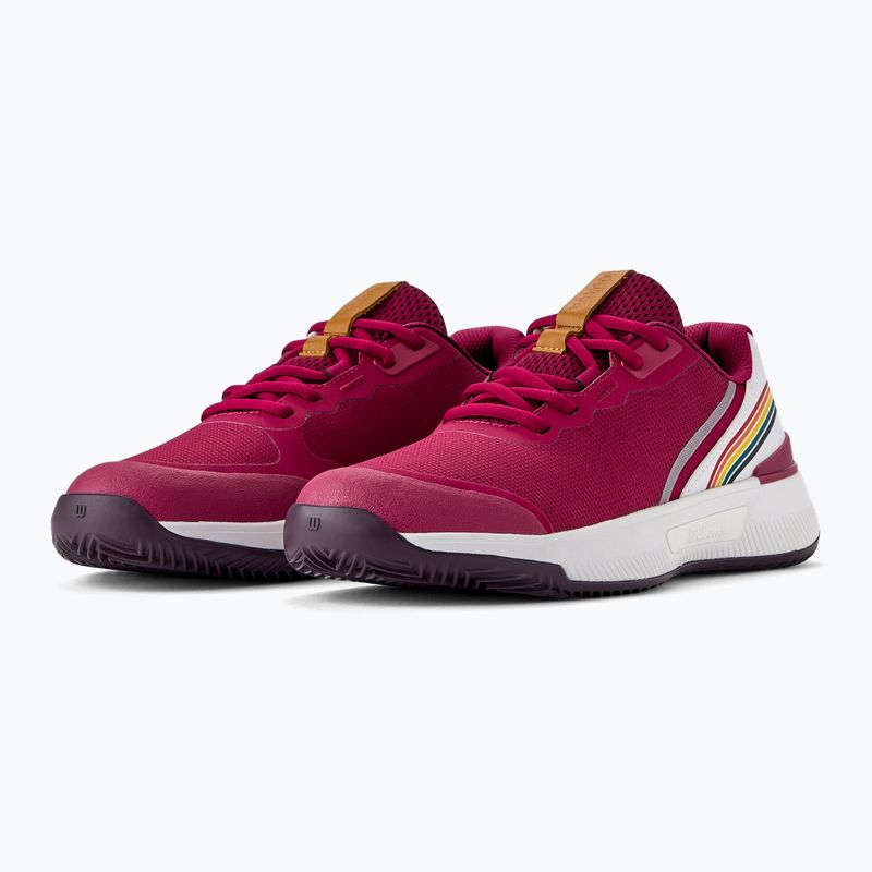 Pantofi de tenis pentru femei Wilson Intrigue Pro Clay W RG beaujolais/ alb/ prună perfect 9