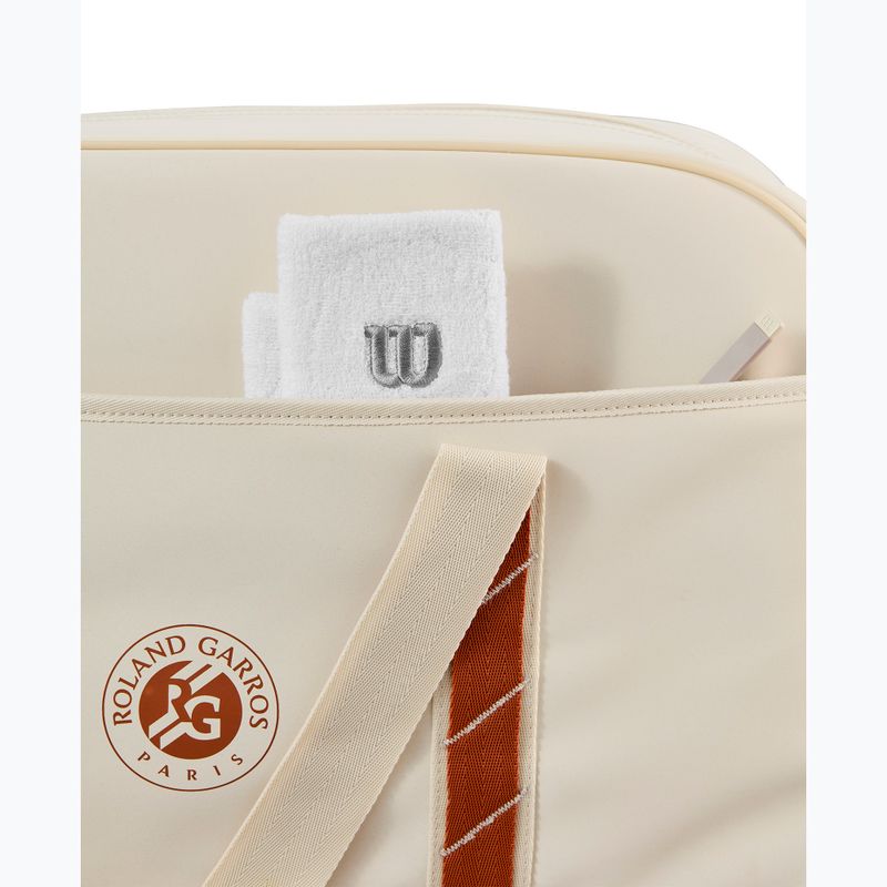 Geantă de tenis Wilson Roland Garros Small Duffel 2025 cream/ clay 6