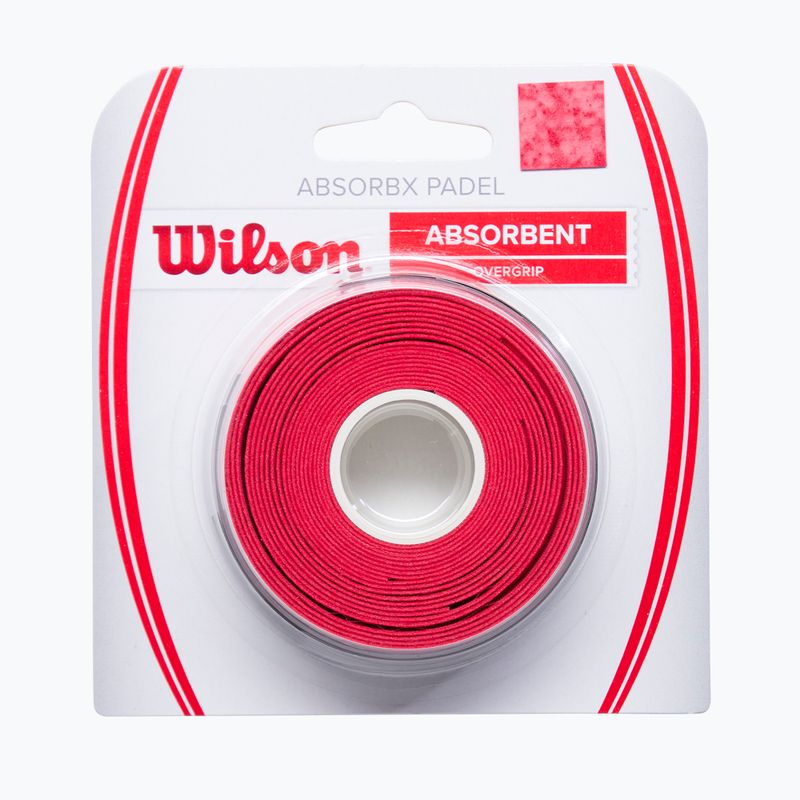 Înveliș pentru rachetă de padel Wilson Absorbx Overgrip Padel 3 buc. red