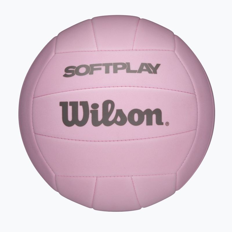 Minge de volei Wilson Soft Play pink mărimea 5