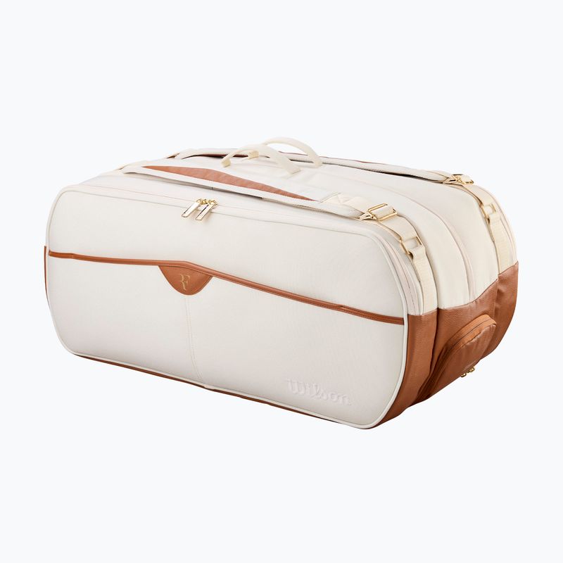 Geantă de tenis Wilson Roger Federer Lawn Tournament 15Pk cream