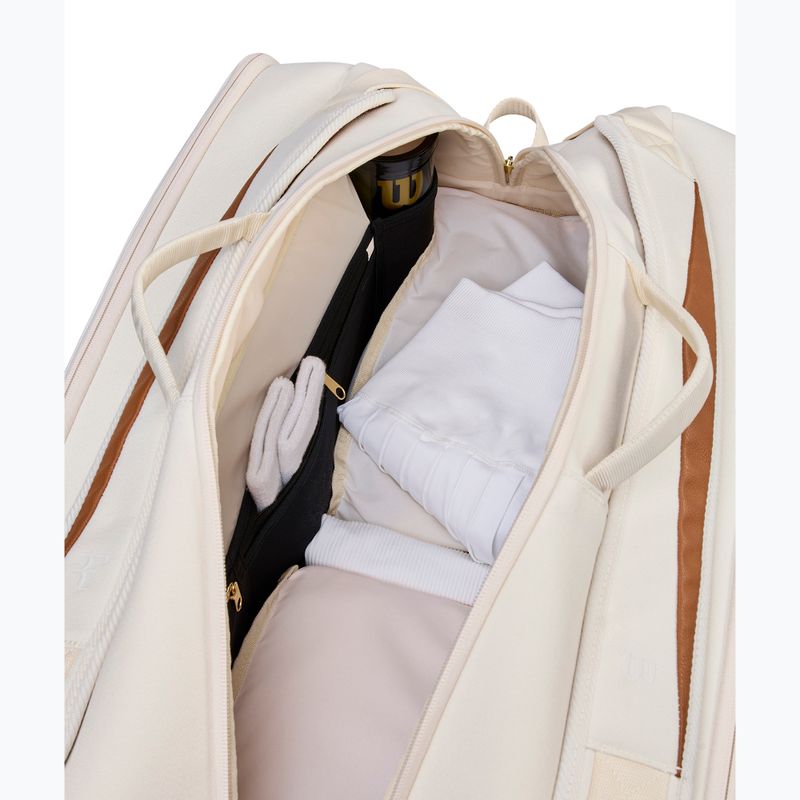 Geantă de tenis Wilson Roger Federer Lawn Tournament 15Pk cream 6
