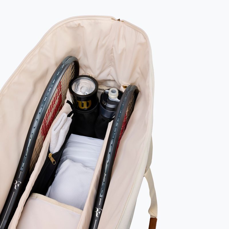 Geantă de tenis Wilson Roger Federer Lawn Practice Duffel 6Pk cream 3