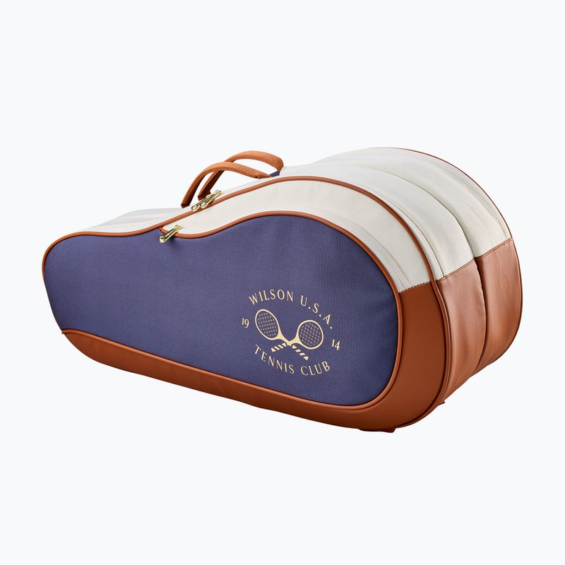 Geantă de tenis Wilson Heritage V2 6Pk cream/clay/navy