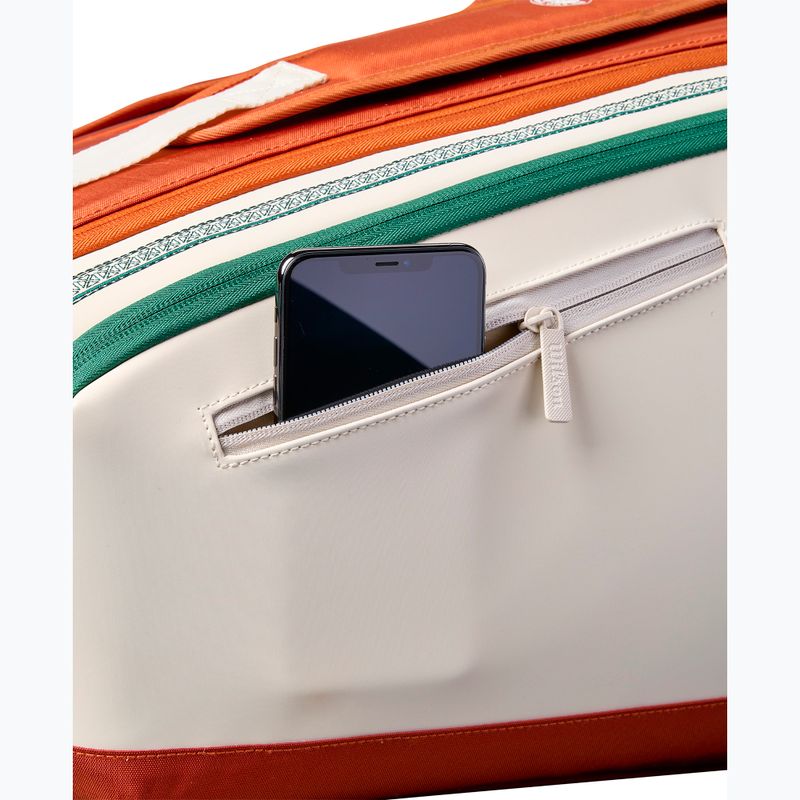 Geantă de tenis Wilson Roland Garros Super Tour 9Pk 2026 cream/clay/green 6