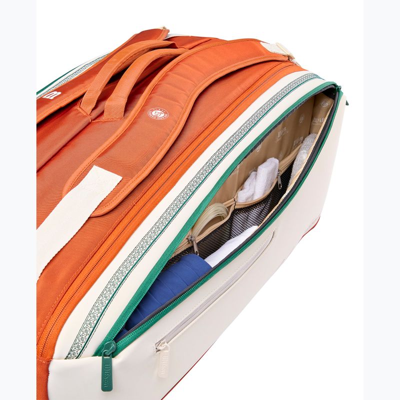 Geantă de tenis Wilson Roland Garros Super Tour 9Pk 2026 cream/clay/green 7