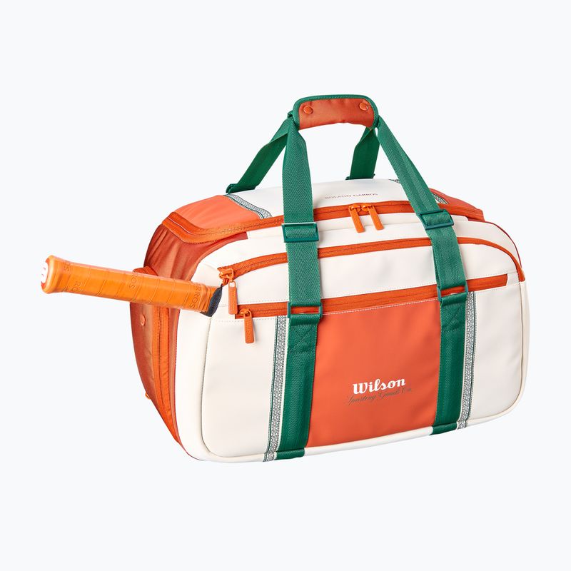 Geantă de tenis Wilson Roland Garros Small Duffel 2026 cream/clay/green 3