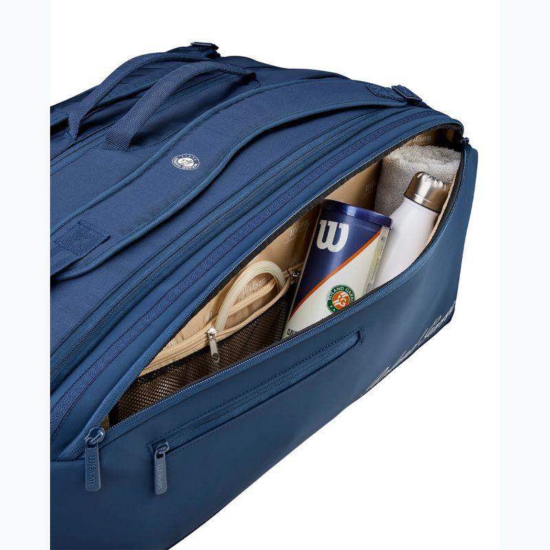 Geantă de tenis Wilson Roland Garros Session De Soiree Super Tour 15Pk 2026 navy/clay 7