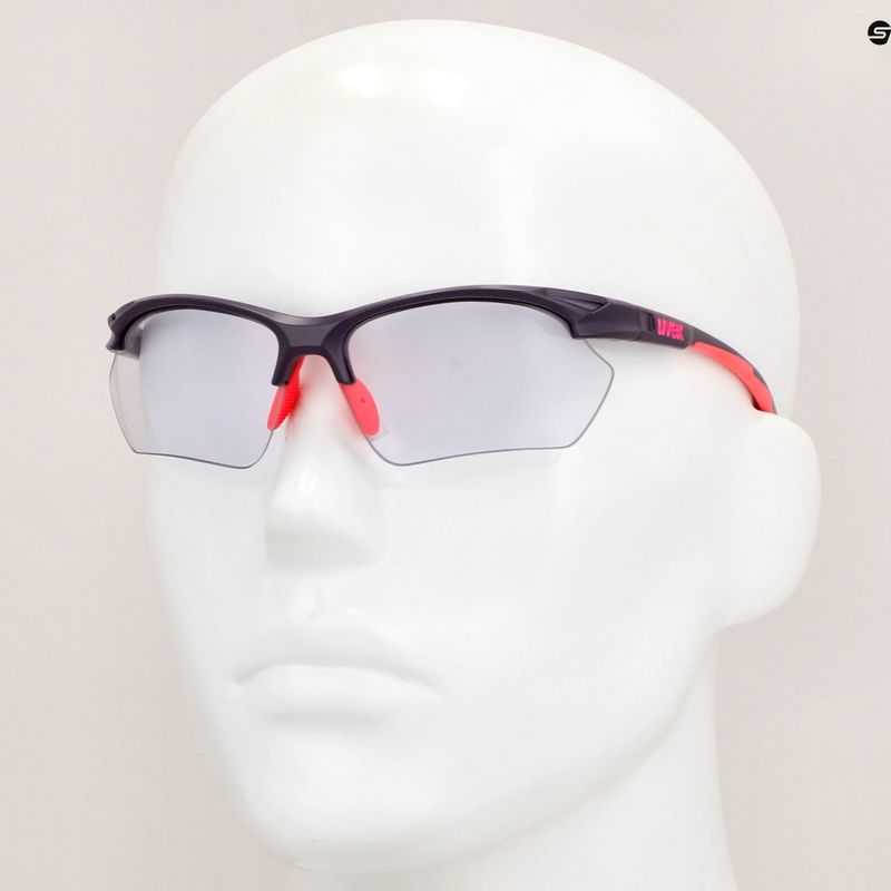 Ochelari de soare UVEX Sportstyle 802 V Small purple pink matt/smoke 7