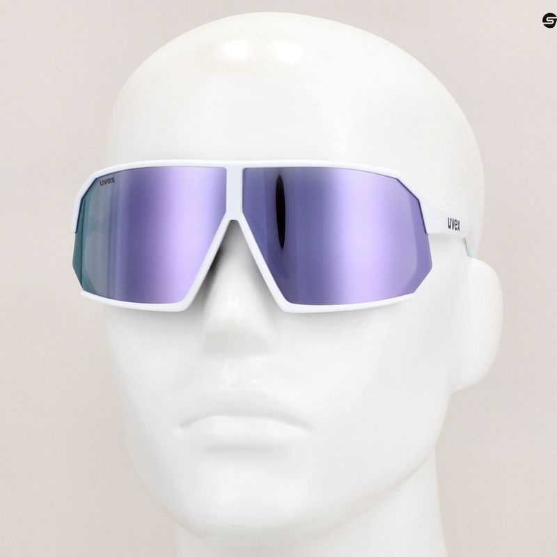 Ochelari de soare UVEX Sportstyle 237 white matt/mirror lavender 7