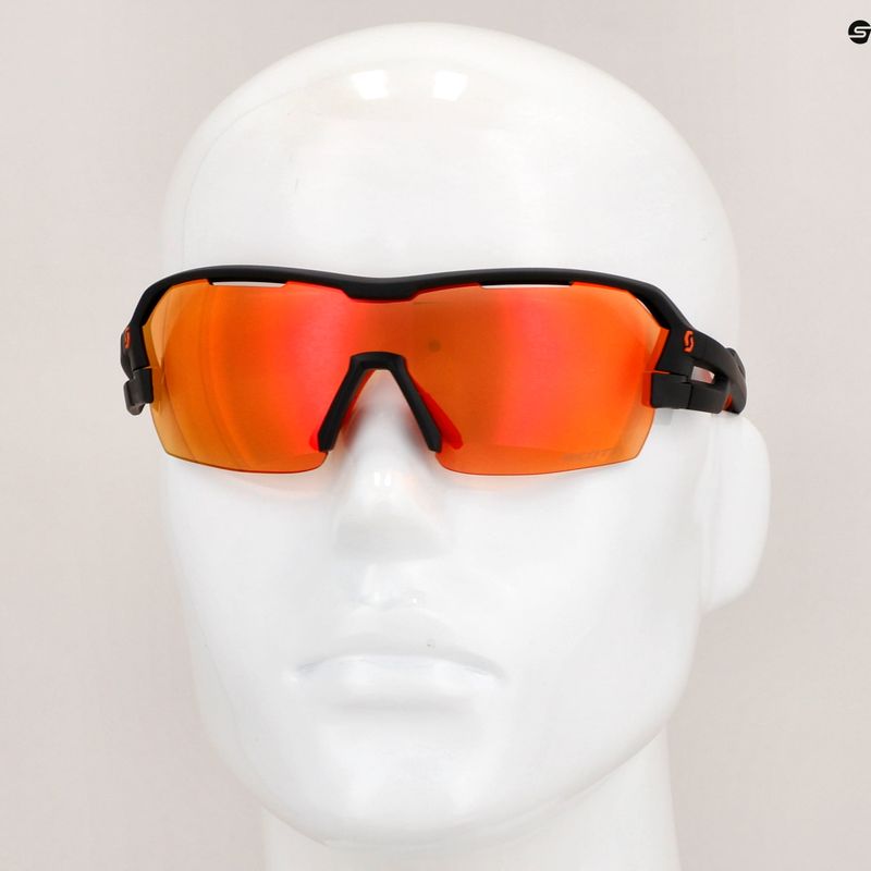 SCOTT Spur negru mat/portocaliu/portocaliu/roșu cromat/ ochelari de soare transparenți 6