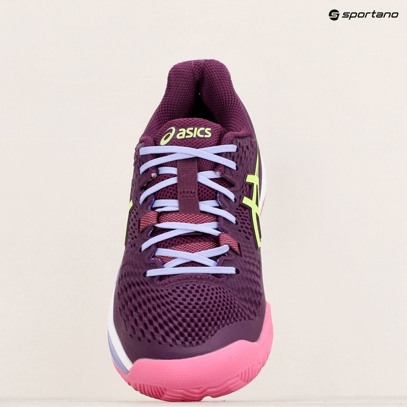 Încălțăminte de padel pentru femei ASICS Gel-Resolution 9 deep mauve/lime green 16