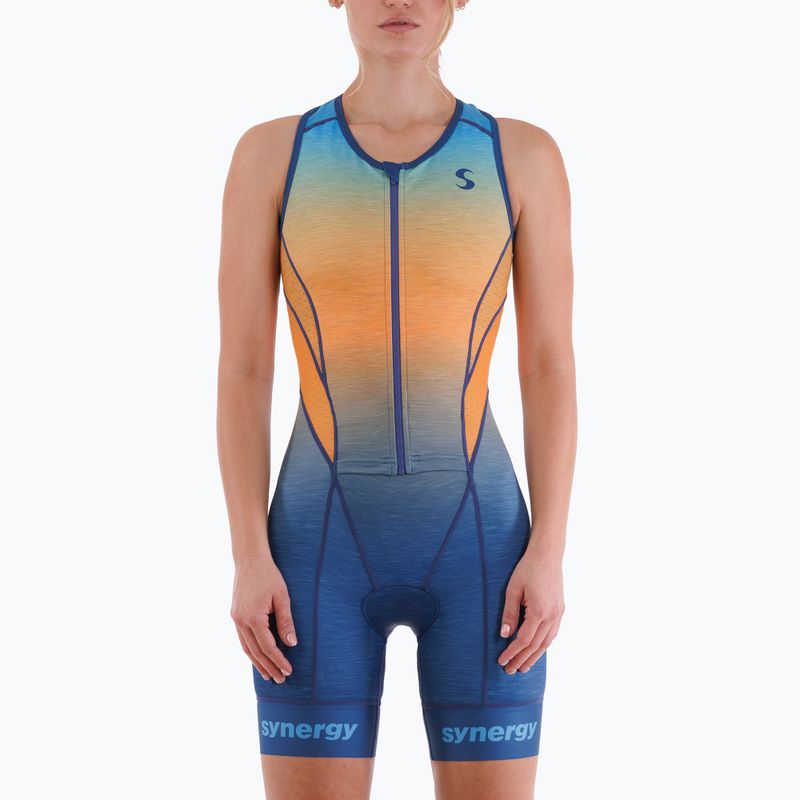Combinezon de triatlon pentru femei Synergy Pro Sleeveless Racerback Trisuit orange wave