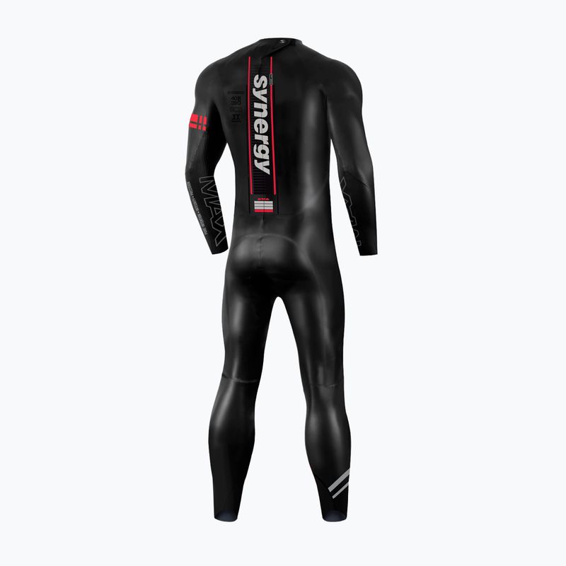 Costum de neopren de triatlon pentru bărbați Synergy Adrenaline Full Sleeve 5 mm black/red 2