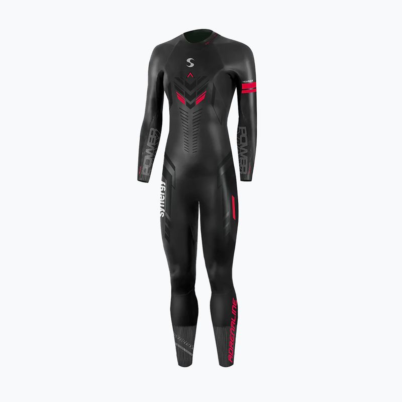 Costum de neopren de triatlon pentru femei Synergy Adrenaline Full Sleeve 5 mm black/red