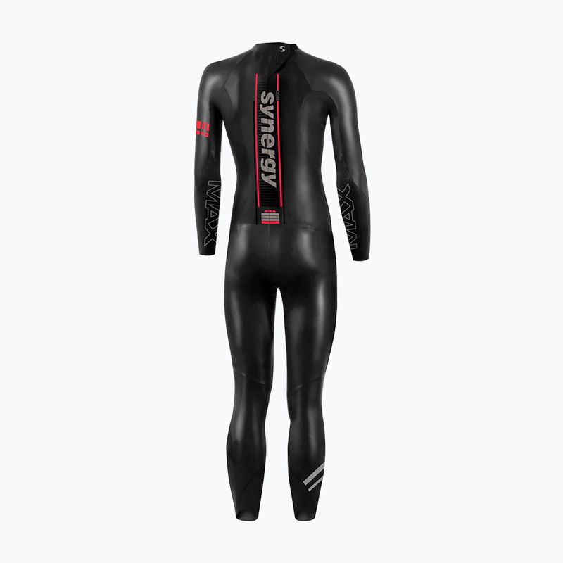 Costum de neopren de triatlon pentru femei Synergy Adrenaline Full Sleeve 5 mm black/red 2