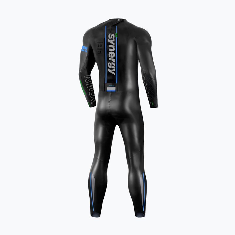 Costum de neopren de triatlon pentru bărbați Synergy Endorphin Full Sleeve 5/3 mm black/blue 2