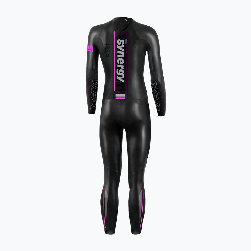 Costum de neopren de triatlon pentru femei Synergy Endorphin Full Sleeve 5/3 mm black/pink 2