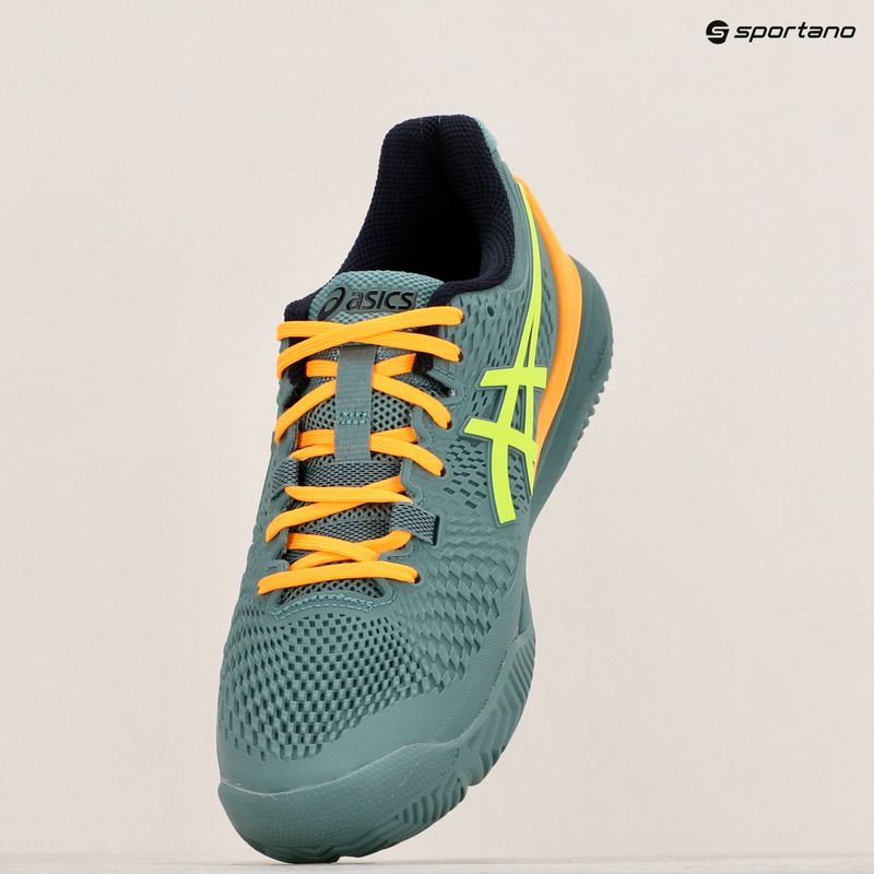Încălțăminte de padel pentru bărbați ASICS Gel-Resolution 9 celadon/safety yellow 15