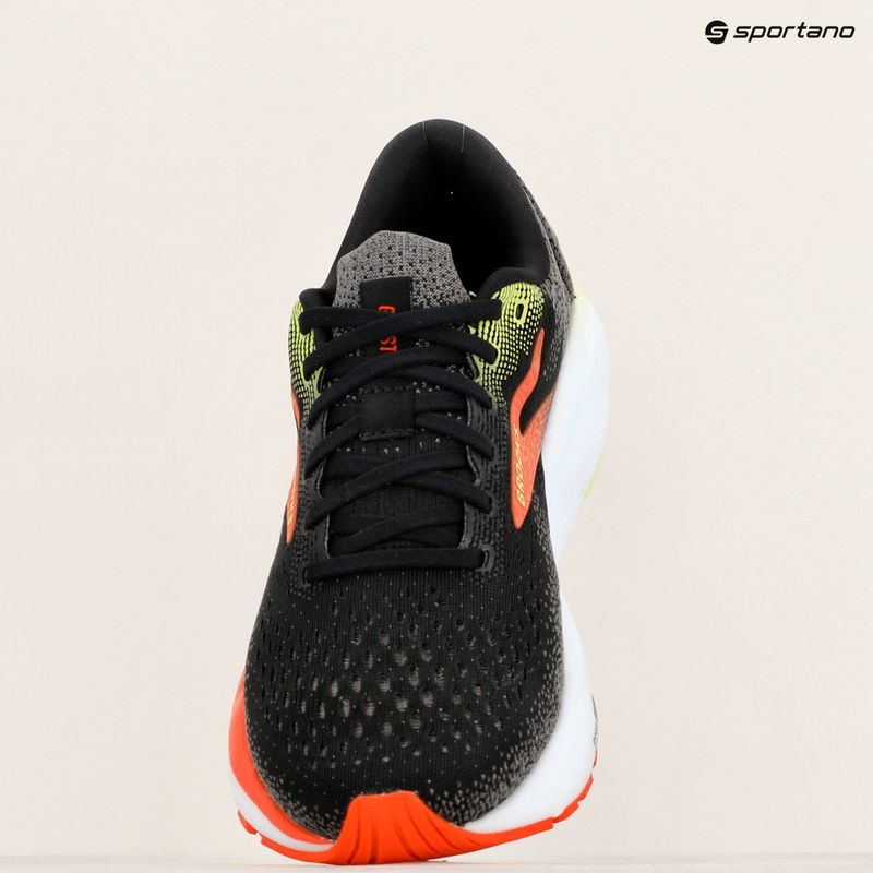 Încălțăminte de alergare pentru bărbați Brooks Ghost 16 black/mandarin red/green 9