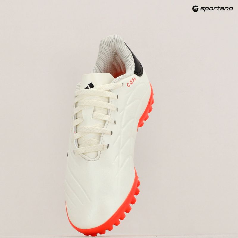 Încălțăminte de fotbal pentru copii adidas Copa Pure II Club TF ivory/core black/solar red