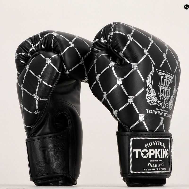 Mănuși de box Top King Boxing Chain black/silver 6