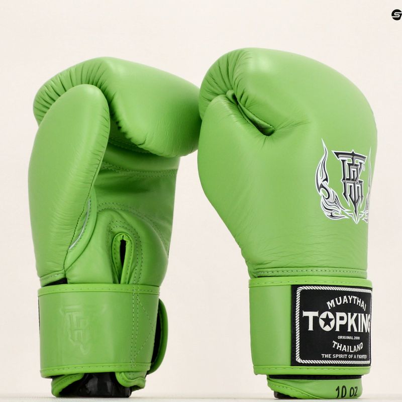 Mănuși de box Top King Muay Thai Ultimate green 7